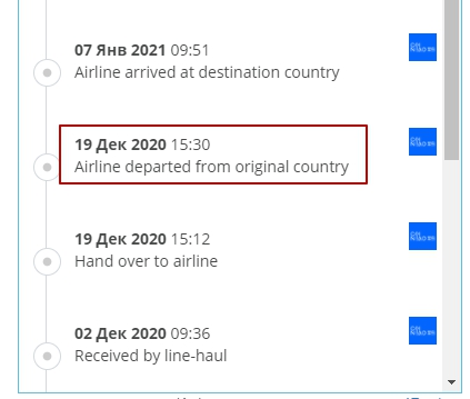 Airline Departed from original Country