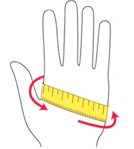 измерить размер руки для перчаток