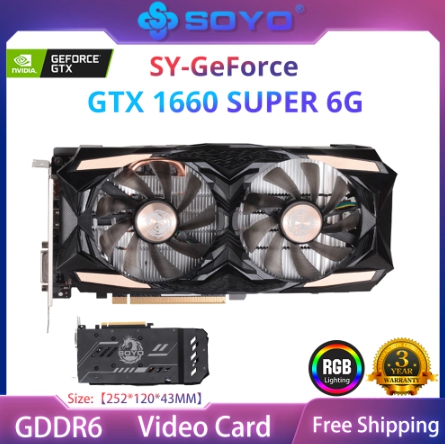 Видеокарта SOYO GeForce GTX 1660 