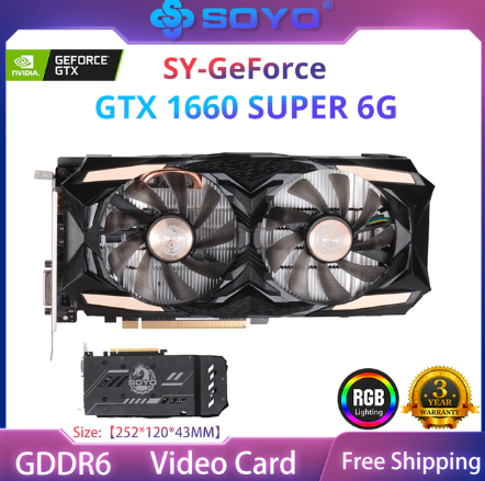 Видеокарта SOYO GeForce GTX 1660 Super 6G