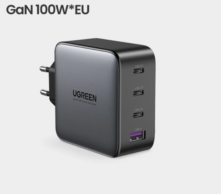 Зарядное устройство UGREEN USB Type-C, 100 Вт