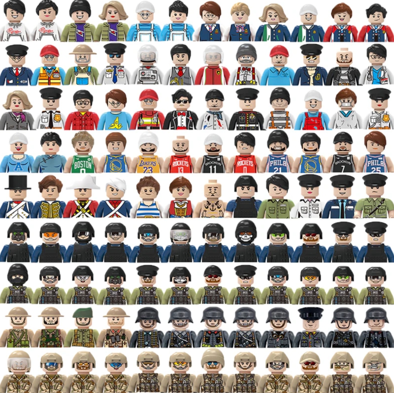 Мини-фигурки аналог LEGO героев и рабочих